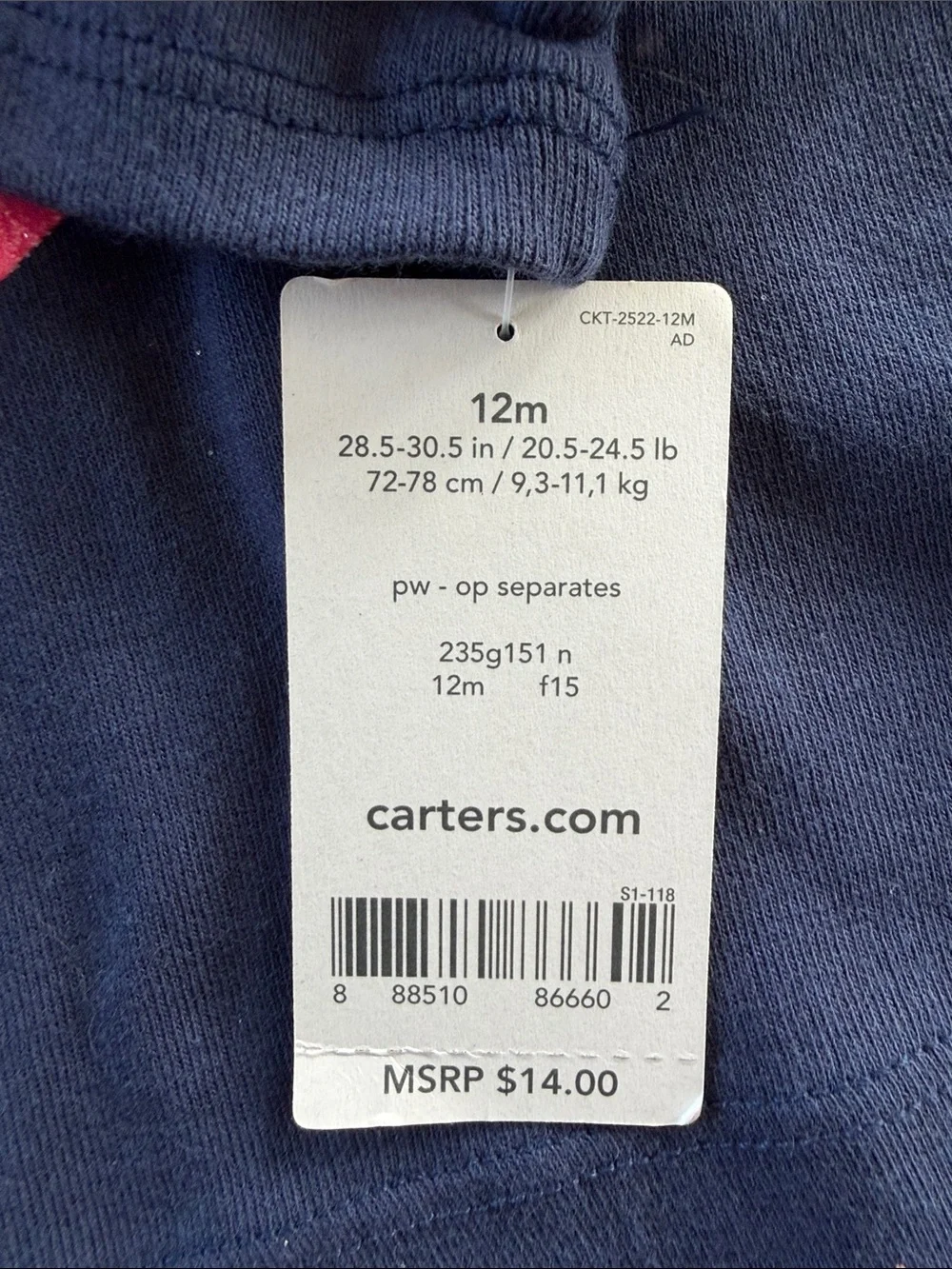 Carter's Navy Long-Sleeve Tee with Pink 'Little Sister' Script and Silver Heart